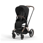 Детская коляска Cybex Priam IV 3 в 1 Sepia Black на шасси Rosegold