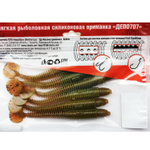 6 шт. 10,6 см Рыболовные, силиконовые приманки виброхвост RuBaits Dart Ribster Набор для рыбалки на щуку, на судака, на окуня, на форель. На спиннинг, джиг, микроджиг.