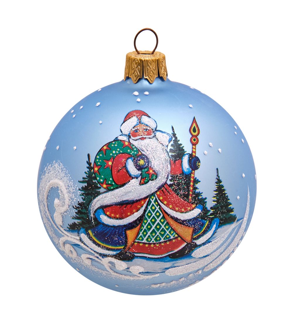 Элита НФШ-1585 Ел. украшение Шар «Дед Мороз» 85 мм