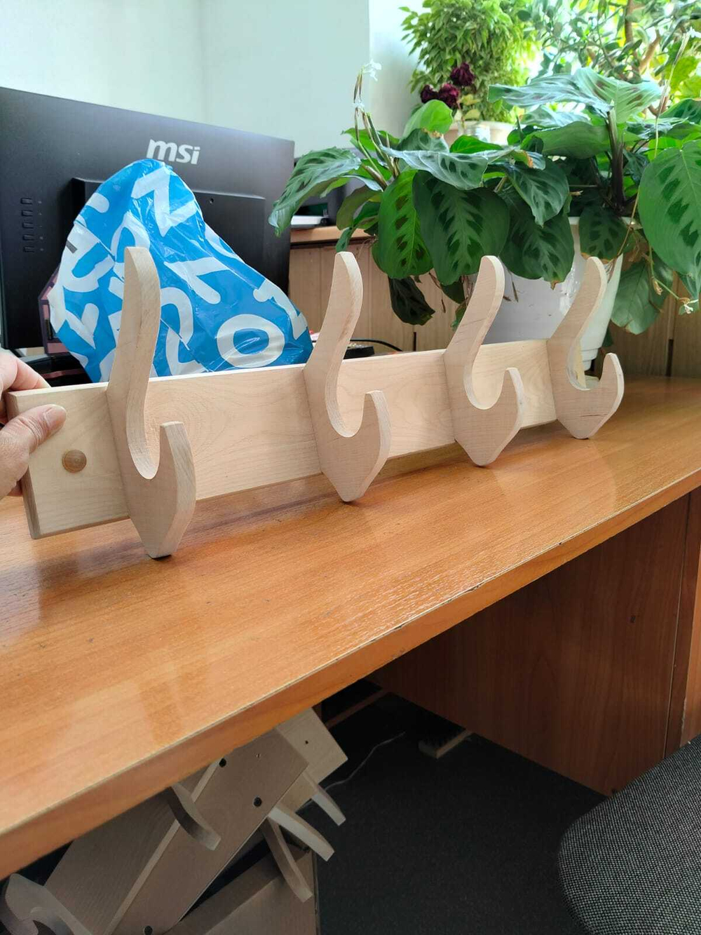 Вешалка для бани 3 крючка