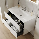 Тумба подвесная SANCOS Cento 990х450х500, c двумя ящиками оснащенными доводчиками, белый глянец, арт.CN100W