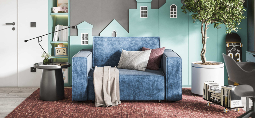 Кресло BOSS SOFT MODOOL Велюр Royal топаз