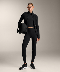 OYSHO Легинсы Evermove с высокой посадкой в ​​рубчик и длиной до щиколотки, черный