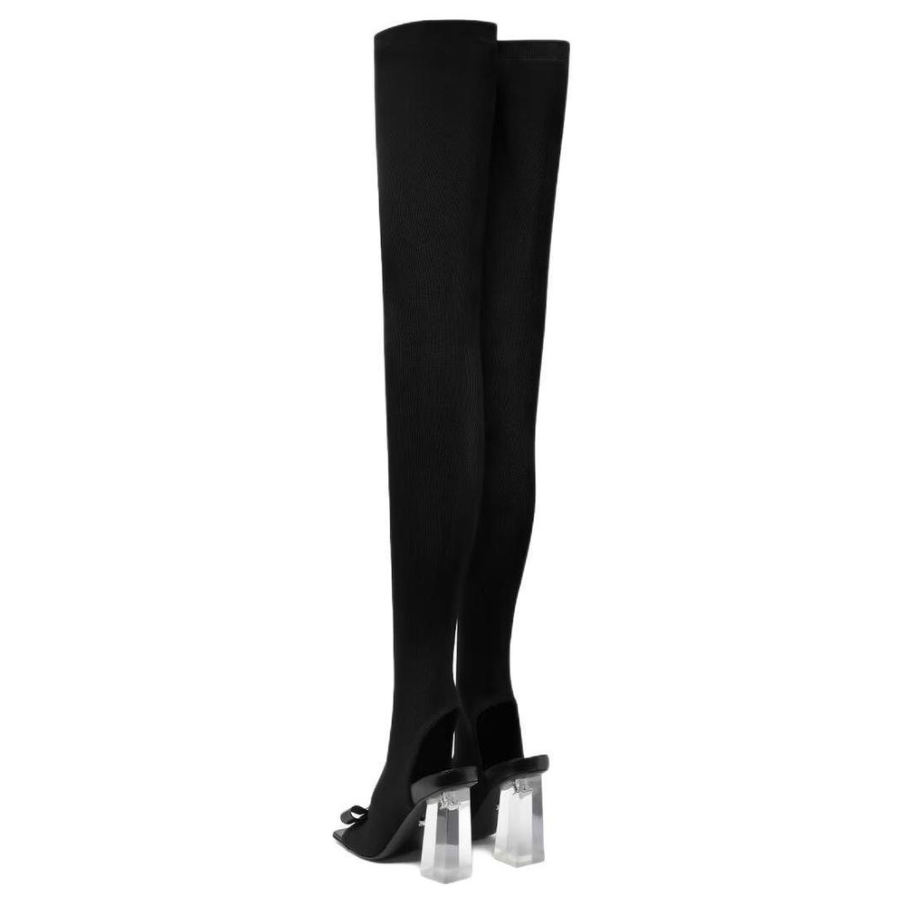 VERSACE Gianni Over the knee Boots 10.5cm Women"s Black