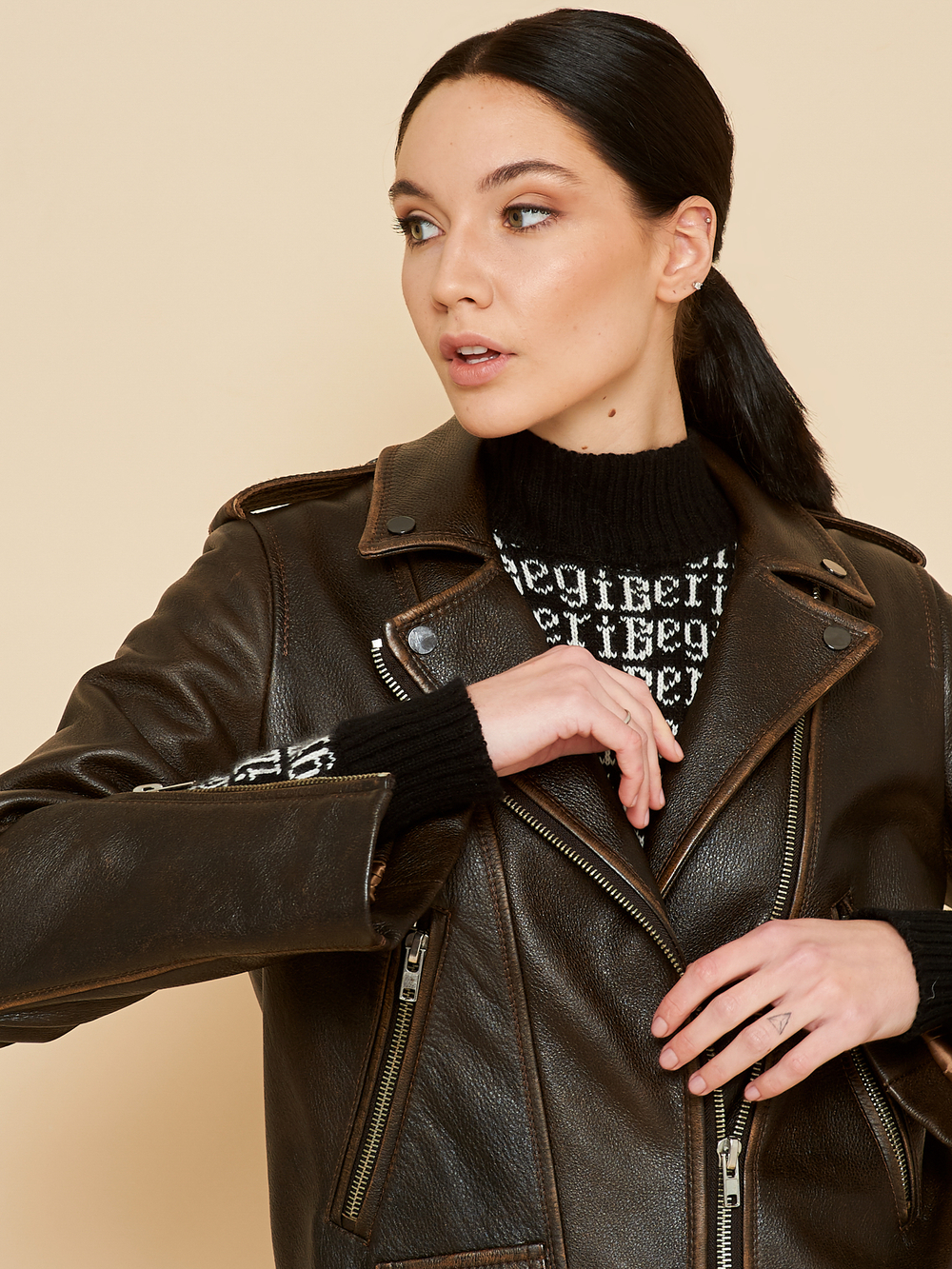 Косуха ретро коричневая classic