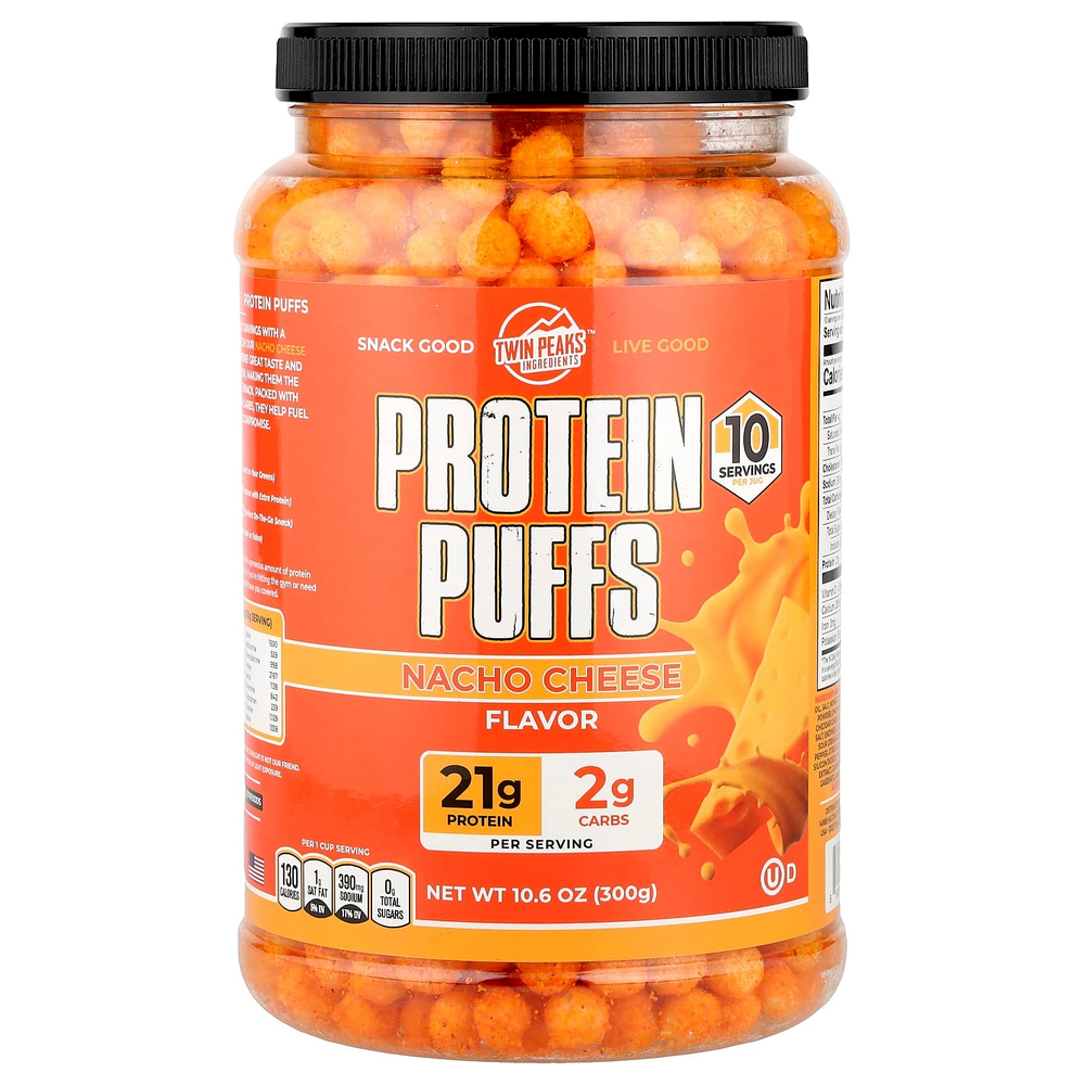 Twin Peaks, Protein Puffs, сыр начо, 300 г (10,6 унции)