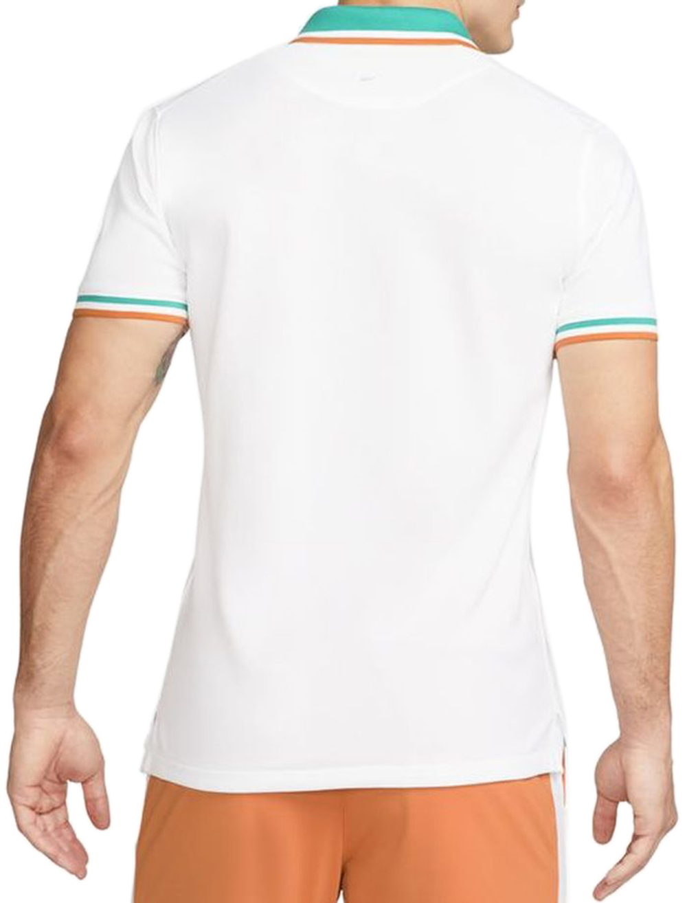 Мужское теннисное поло Nike Polo Dri-Fit Heritage Slim2 M - white/washed teal