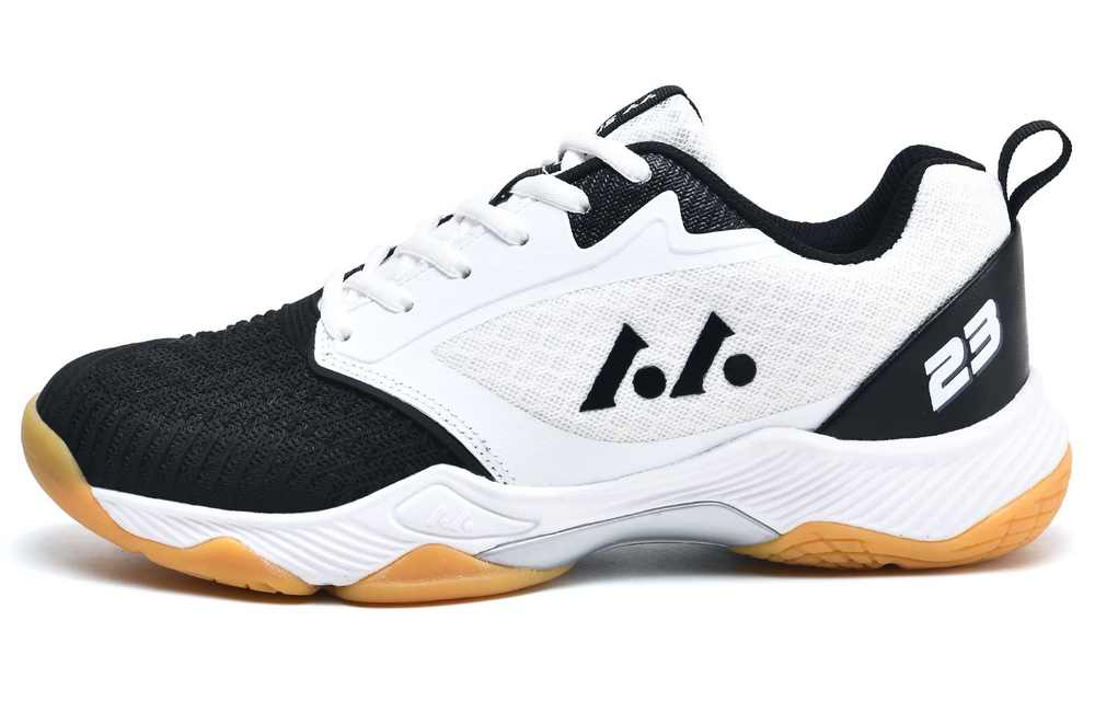 LEFUS Low top Badminton Shoes Unisex White Black