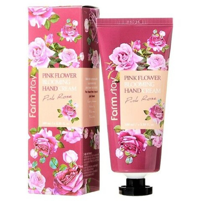 FarmStay Крем для рук с розой - Pink flower blooming hand cream pink rose, 100мл