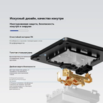 Используется для бытовых розеток, 10 см, черный1pcs