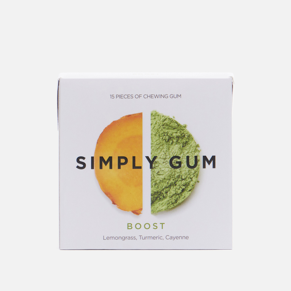 Жевательная резинка Simply Gum Лемонграсс, Куркума, Кайенский перец 30 г, США