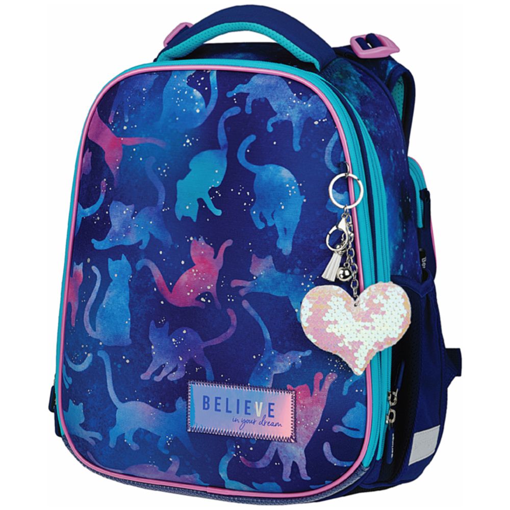 Ранец Berlingo Expert Galactic cats 37х28х6см, 2 отд., с анатомической спинкой