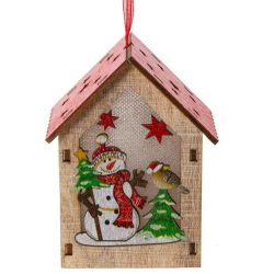 GAEM Изделие декоративное подвесное "Домик" с подсветкой, L5,5 W5 H9 см, 2в.