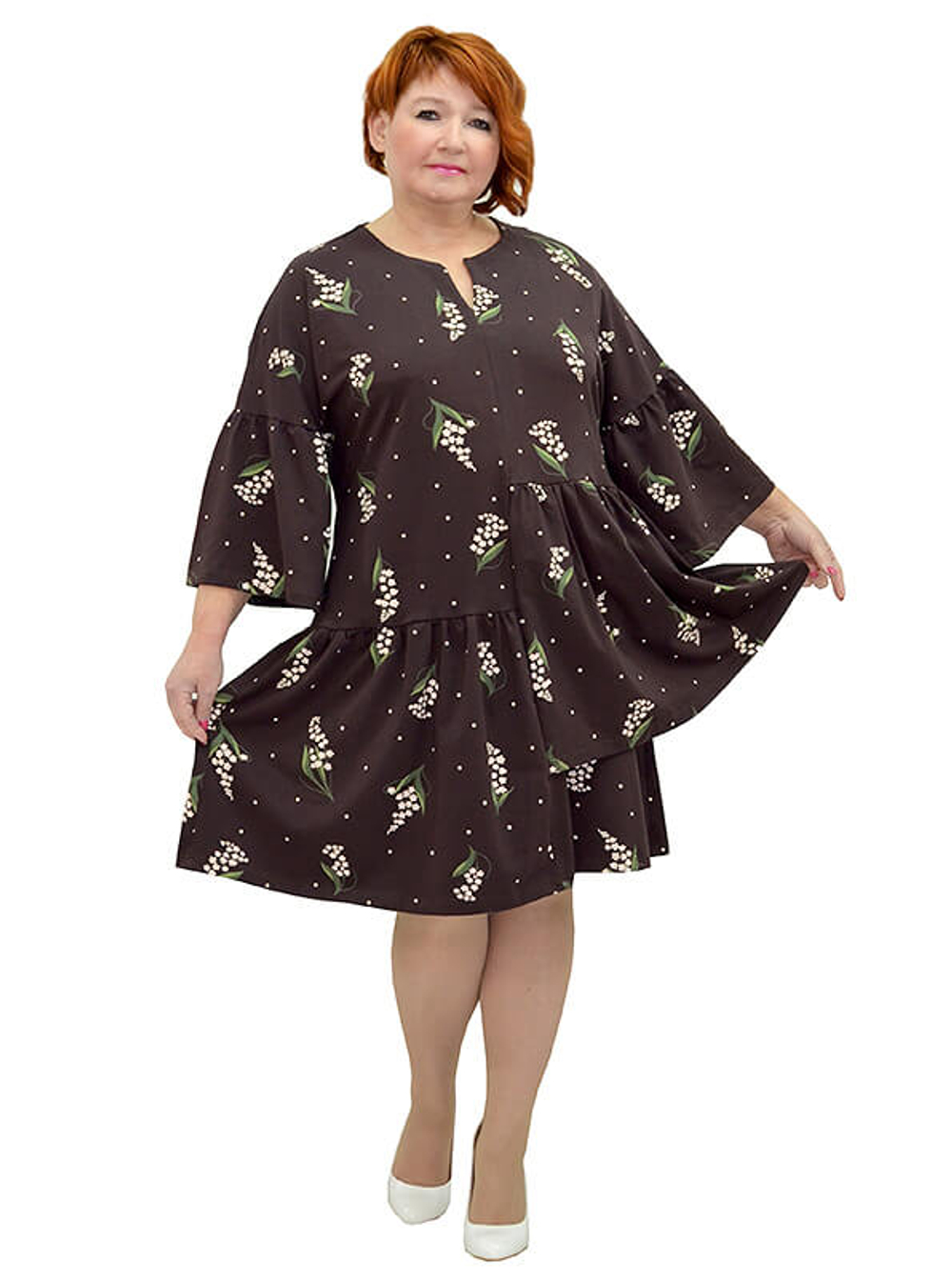 Платье-туника из вискозы Брауни