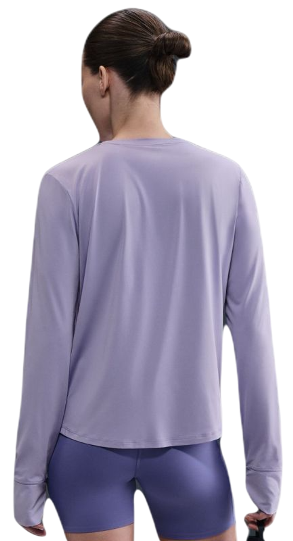 Женская теннисная футболка с длинным рукавом Nike One Classic Dri-FIT Long Sleeve - сиреневый лед/белый