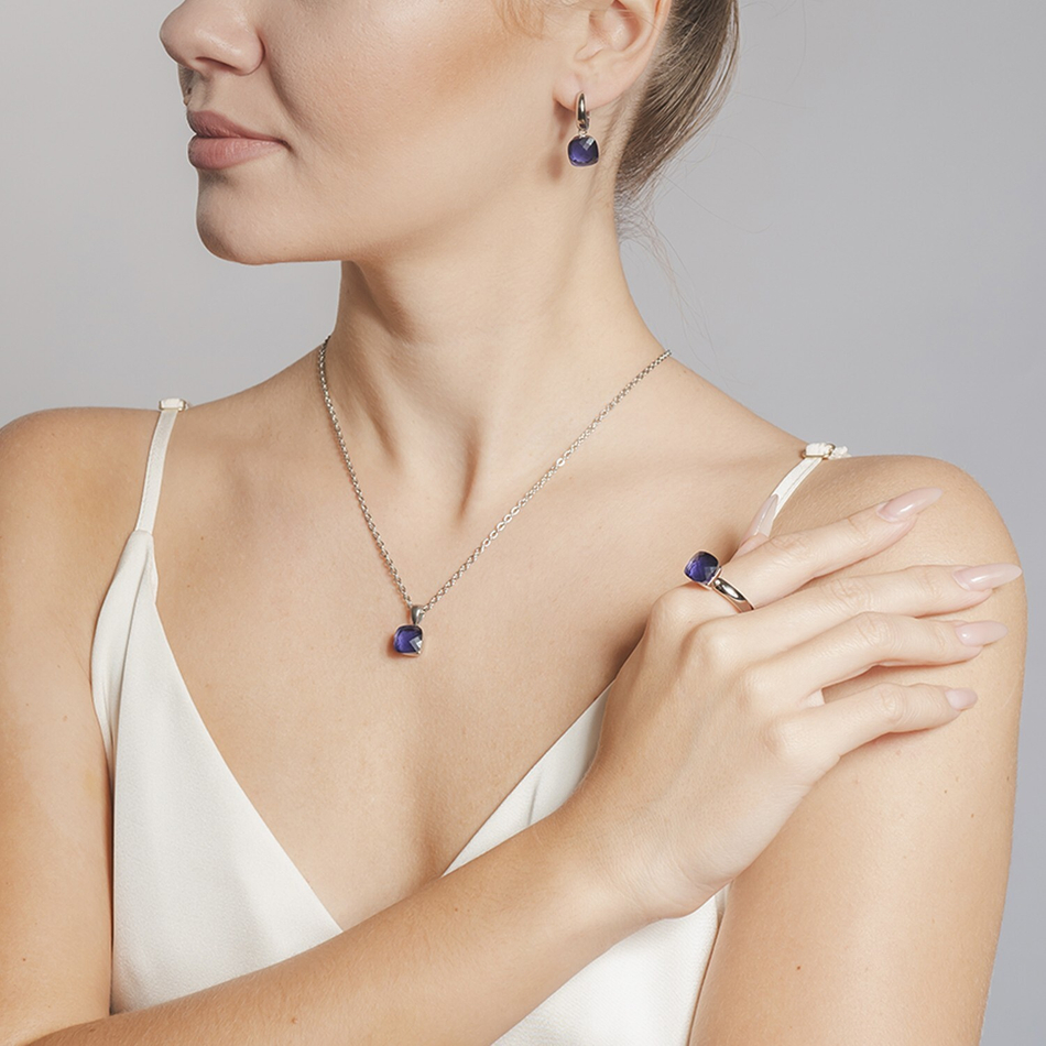 Кольцо Qudo Firenze tanzanite 18.5 мм 610593 V/S