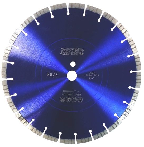 Алмазный диск Messer FB/Z по железобетону 400х25,4 мм 01-16-401