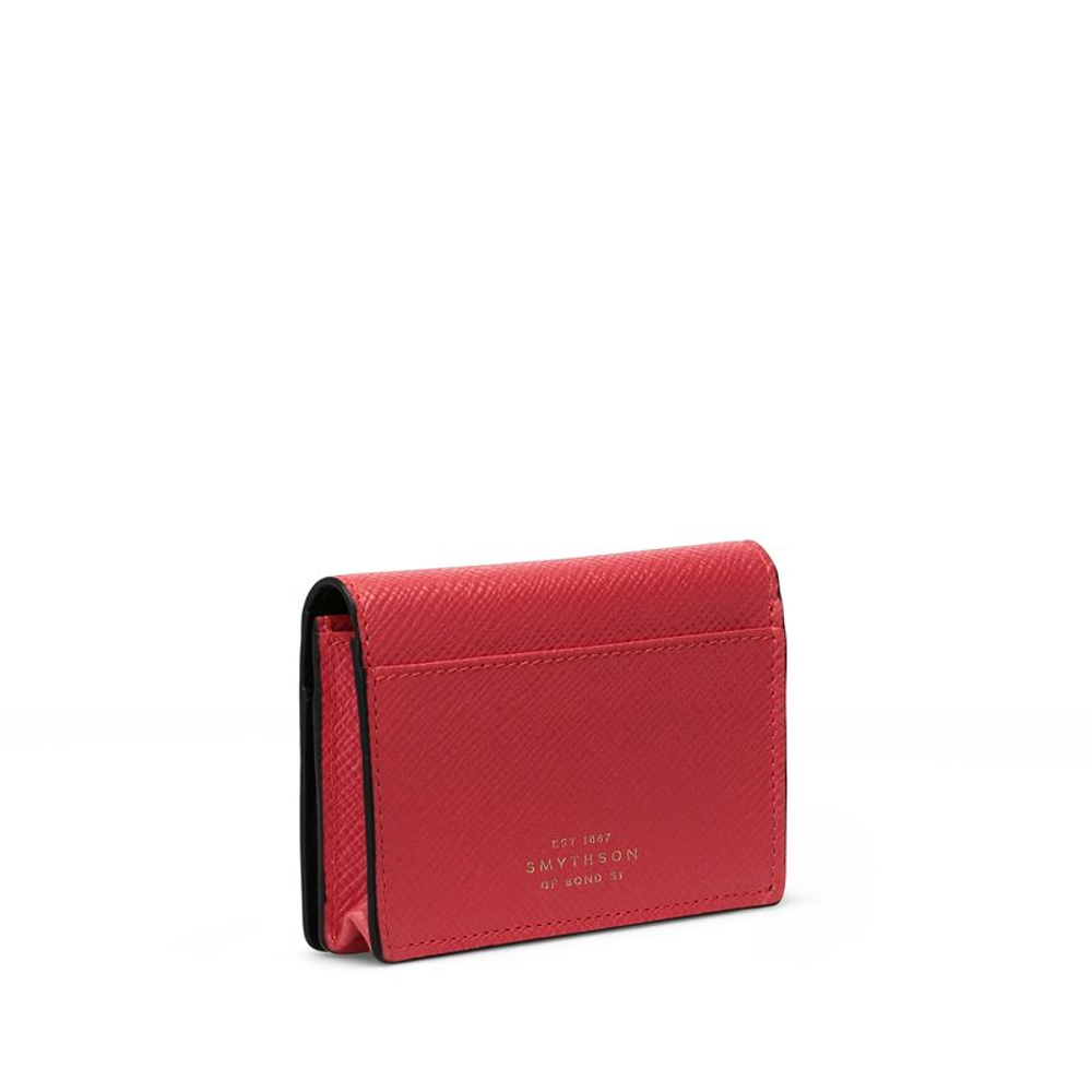 Smythson Картхолдер Folded Card Case with Snap Closure in Panama, Nile Blue