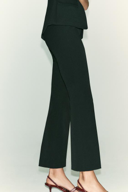 ZARA БРЮКИ MINI FLARE, ЧЕРНЫЙ