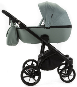 Детская коляска Adamex Nola 2 в 1 N-PS122 TIP (СЕРО-ЗЕЛЕН+СЕРО-ЗЕЛЕН. КОЖА)
