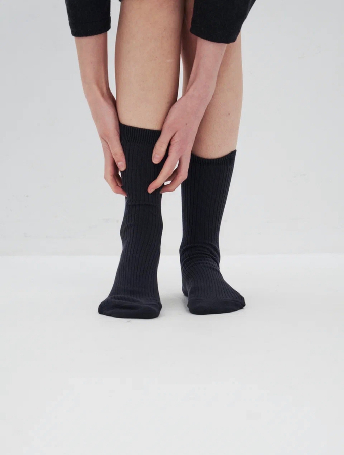 Носки из хлопка темно-синие