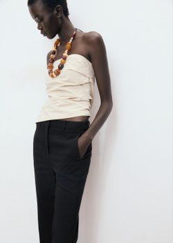 Прямые укороченные брюки