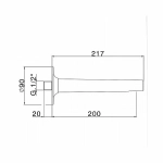 Излив для ванны Cisal VITA VI00024040 черный матовый