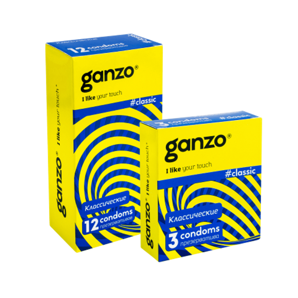 Презервативы Ganzo Classic с обильной смазкой, 12 шт.