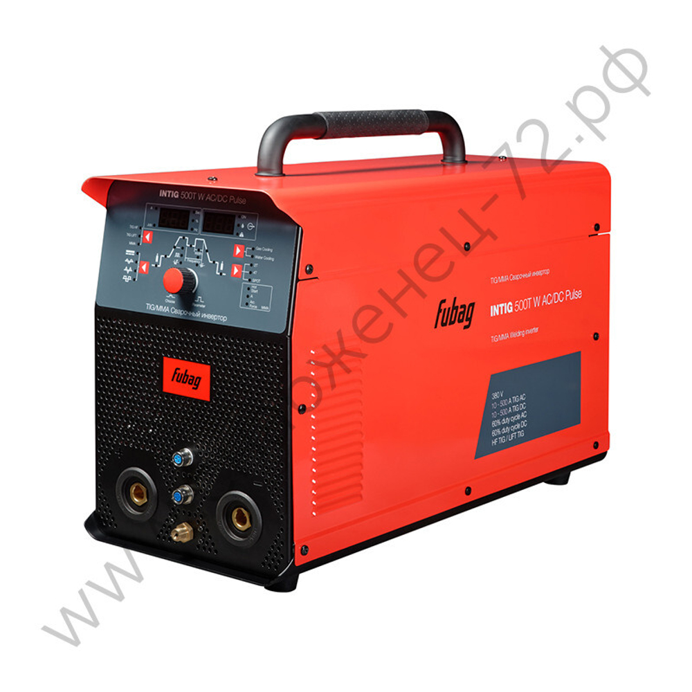 FUBAG Сварочный инверторный аргонодуговой аппарат INTIG 500 T AC/DC PULSE с горелкой FB TIG 26 5P 4m и модулем охлаждения и тележкой