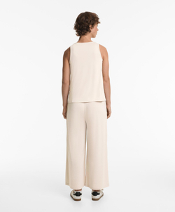 Oysho Топ из смесового модала на бретелях, светлый экрю