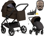 Детская коляска Tutis Leo 3 Plus 4 в 1 с автокреслом Beno Beige и базой 1582203 Brown