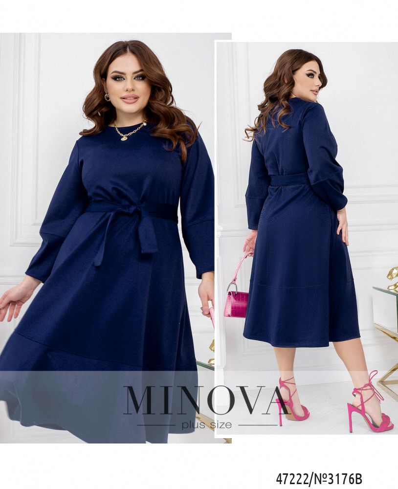Платье 3176B-Синий Minova