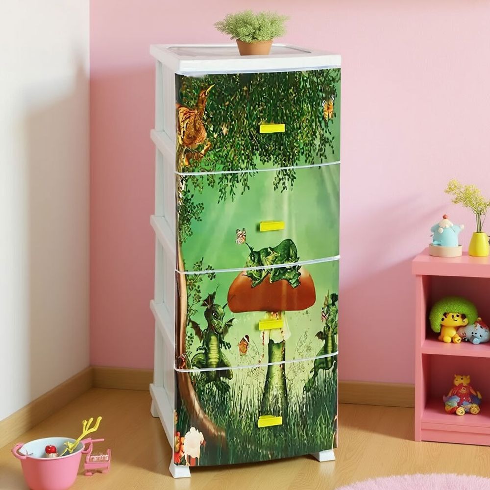 Комод 4-х секционный "Дракон" белый Комод 4-х секционный "Дракон" белый