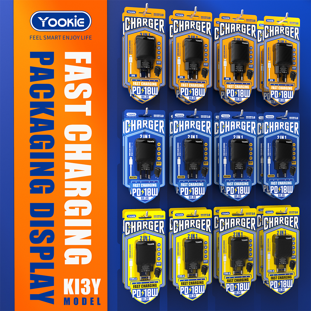 Зарядное устройство СЗУ Yookie EI3Y fast charger PD 2 3A 20W с кабелем Type c