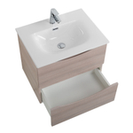 Тумба с раковиной подвесная BelBagno MARINO-CER-N-700-2C-SO-RG-P Rovere Grigio, раковина белая BB-8099-70