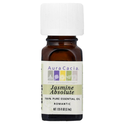 Aura Cacia, чистое эфирное масло, абсолю жасмина, 3,7 мл (0,125 жидк. унции)