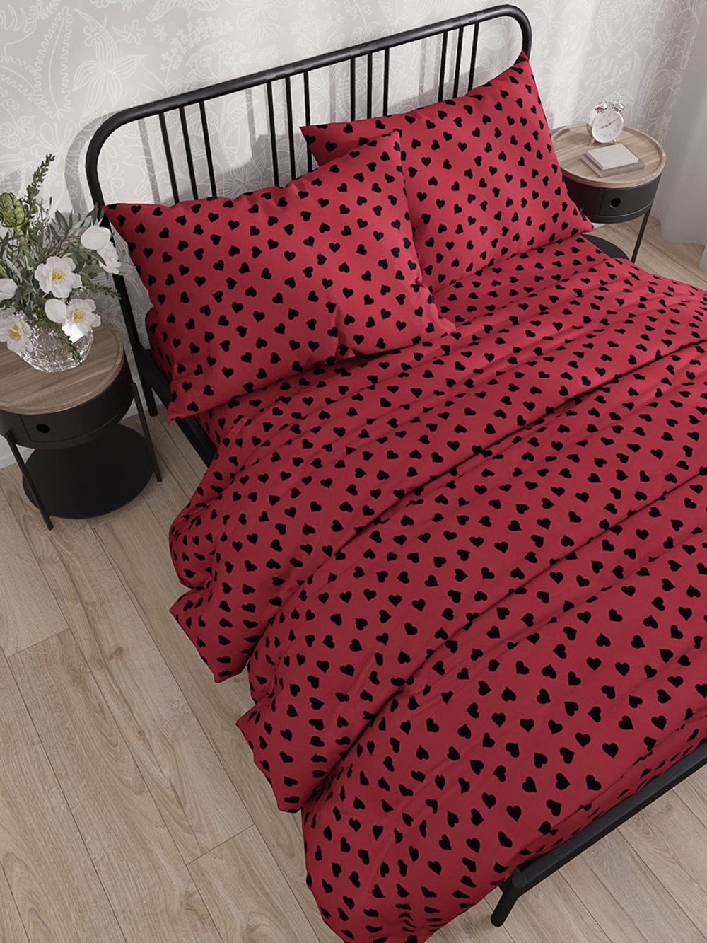 Постельное белье Сказка "Келли" 1,5-сп Наволочка 50х70 см 1 шт Простынь 150х215 см Пододеяльник 145х215 см, поплин