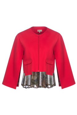 Кейп красный с оборкой OLA OLA