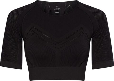 Женская теннисная футболка Calvin Klein SS Cropped T-shirt - black