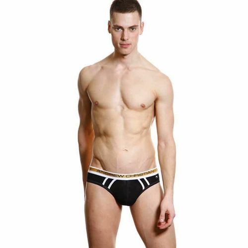 Мужские трусы брифы черные Andrew Christian Slim Focus Brief Black