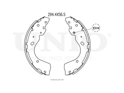 Колодки тормозные бараб. задние UNIO BRP-10048