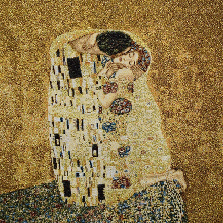 Гобеленовая картина "D. ПОЦЕЛУЙ" в багетной раме, Россия.