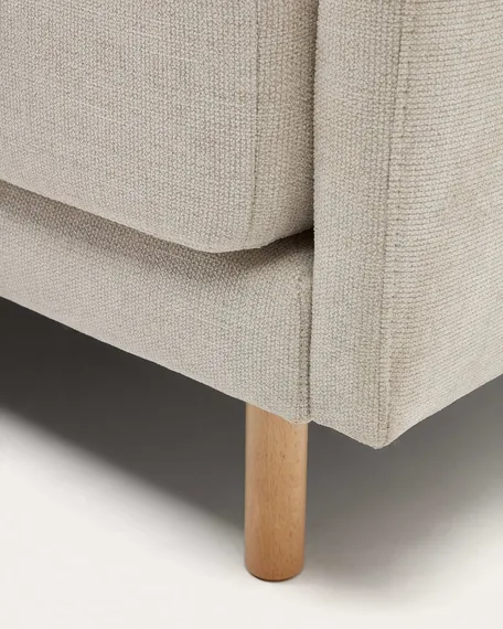 Двухместный диван Gilma 170 см, бежевый, светлые ножки