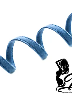 Деним Туннельная лента двухшовная, 10 мм, деним