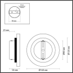 6625/5WL ODL Светильник LED 5Вт 3000К 220В IP20 HIGHTECH