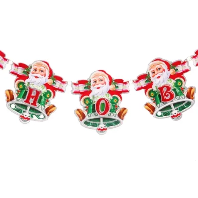 Растяжка бумажная новогодняя «С Новым Годом - Дед Мороз» 220 см