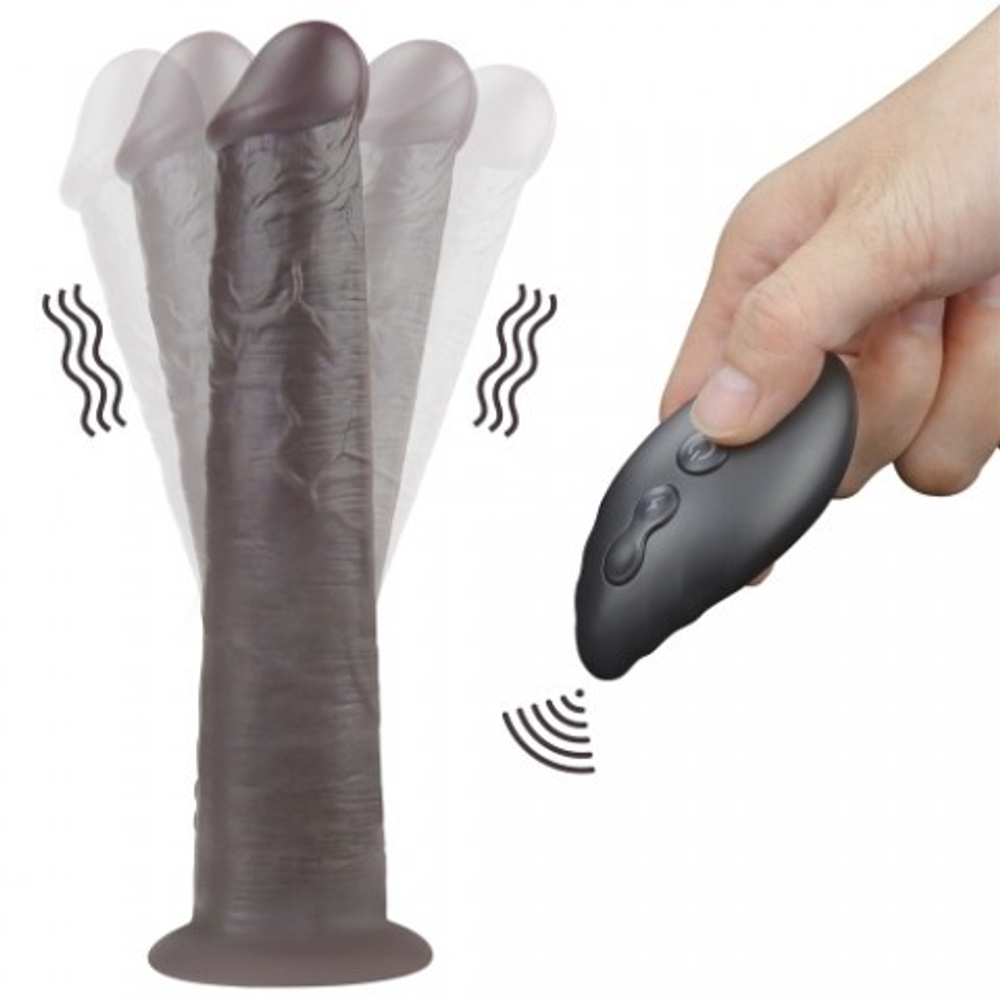 Вибратор-ротатор с пультом ДУ черный (25,4*4,8)