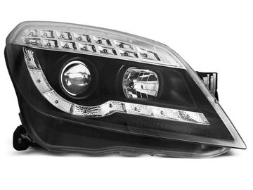 Передние фары daylight black led indicator для Opel Astra H