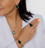 Кольцо Qudo TIVOLA UNICA big (G/P) Emerald 54 686944