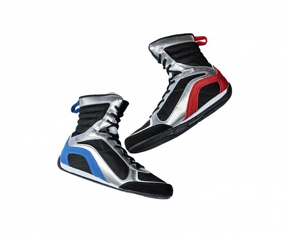 C416 Боксерки Clinch Olimp Limited Edition черно-серебристо-сине-красные